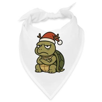 Grimmige Weihnachtsschildkröte - Bandana - Weiß - Vorne