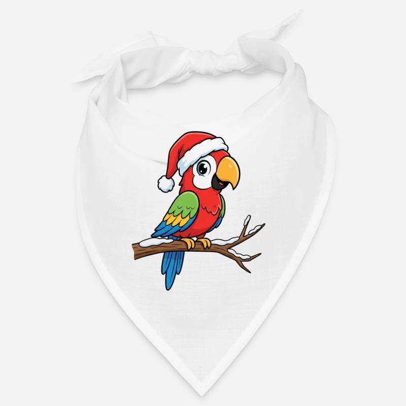 Weihnachtsparrot auf Ast Bandana