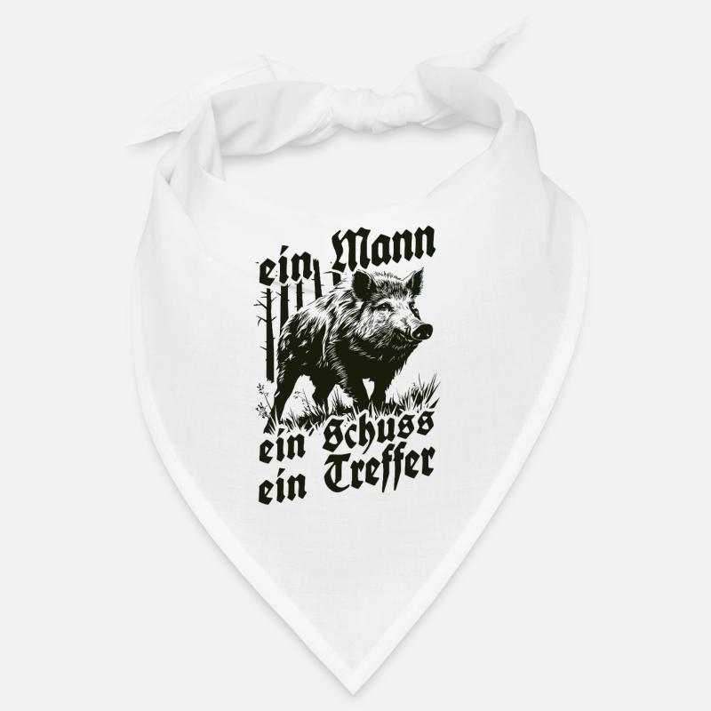 Ein Mann ein Schuss ein Treffer Wildschwein Jagd Bandana