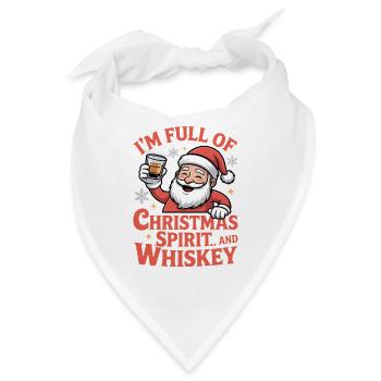Weihnachts-Whiskey-Weihnachtsgeist - Bandana - Weiß - Vorne