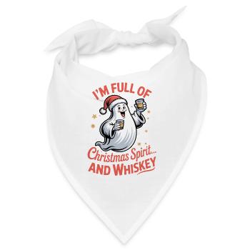 Whiskey Santa Weihnachtsgeist - Bandana - Weiß - Vorne