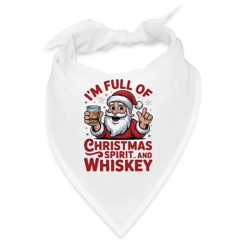 Weihnachts-Whiskey-Weihnachtsgeist - Bandana - Weiß - Vorne