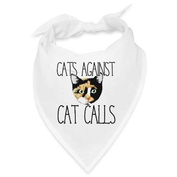 Katzen gegen Katzenrufe - Bandana - Weiß - Vorne