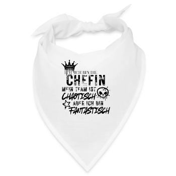 Lustige Chefin chaotisches Team - Bandana - Weiß - Vorne