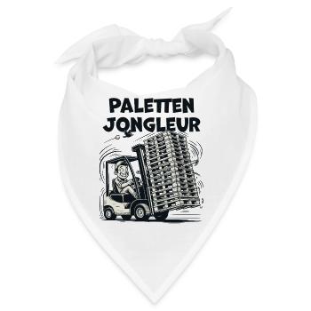 Paletten Jongleur Gabelstapler Lustig - Bandana - Weiß - Vorne