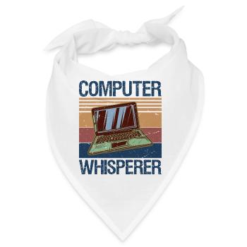 Computer Whisperer Shirt IT Tech Support Nerds - Bandana - Weiß - Vorne