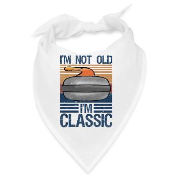 I'm not old I'm classic Curling Retro Vintage - Bandana - Weiß - Vorne