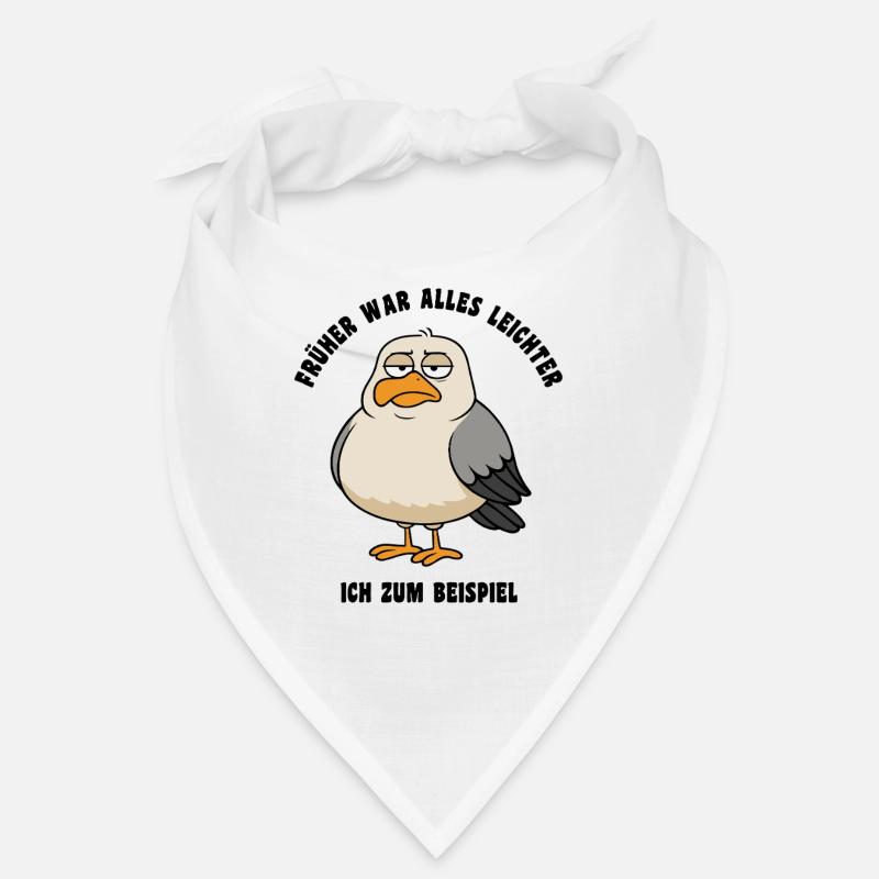 Früher war alles leichter - Möwe Spruch Bandana