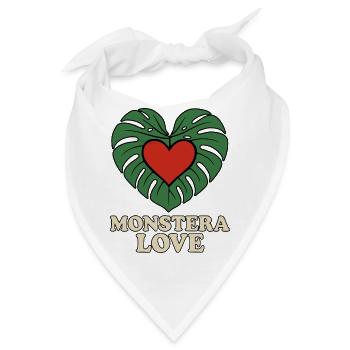 Monstera Love - Bandana - Weiß - Vorne