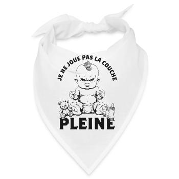 Humorvolles Babydesign – volle Windel des Babys - Bandana - Weiß - Vorne