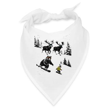 Wintertiere auf der Piste - Bandana - Weiß - Vorne