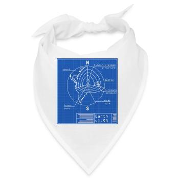 Blaupause Erde v1.9ß - Bandana - Weiß - Vorne