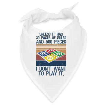 Board Game Joke Funny Board Game - Bandana - Weiß - Vorne
