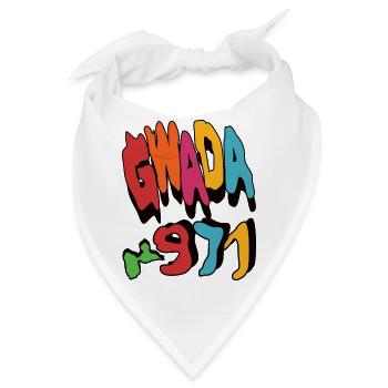 Gwada – Guadeloupe 971 Graffiti - Bandana - Weiß - Vorne