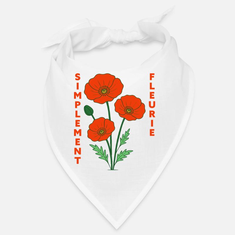 Simplement fleurie - Illustration florale rétro Bandana