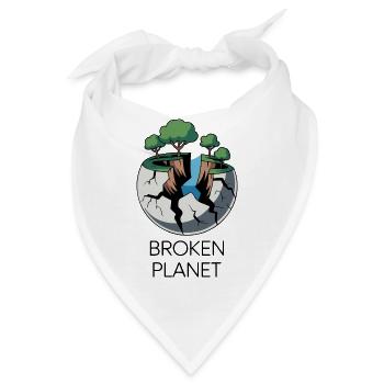 Cracked Planet Öko-Szene - Bandana - Weiß - Vorne