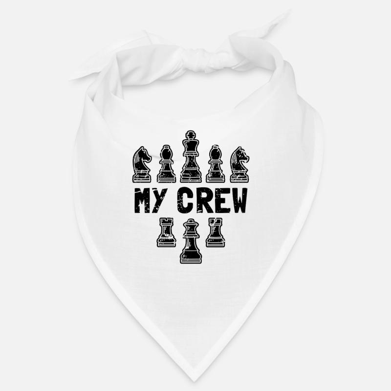 Graphisme de mes pièces d’échecs d’équipage Stratège drôle Bandana