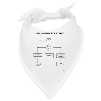 Debugging-Strategie-Flussdiagramm – Funktioniert es Geschenk - Bandana - Weiß - Vorne