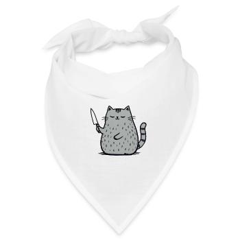 6-7 Internet Meme 6 7 Snack Katze - Bandana - Weiß - Vorne