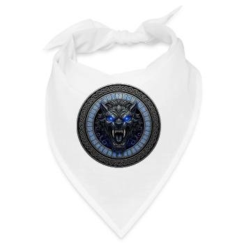 Helheim Creation /Mondwolf Runen Schild - Bandana - Weiß - Vorne
