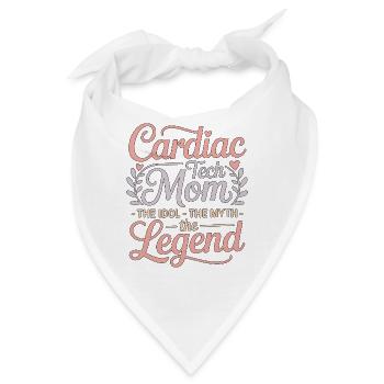 Cardiac Tech Mom The Idol The Myth Cath Lab Tech - Bandana - Weiß - Vorne