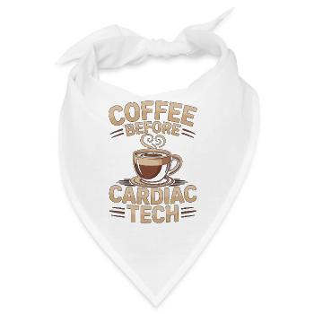 Cardiac Tech Coffee Cath Lab Tech Coffee Lover - Bandana - Weiß - Vorne