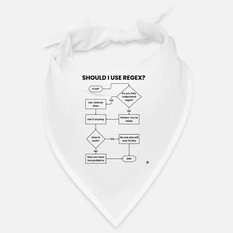 Should I Use Regex Flowchart - Two Problems Gift Bandana