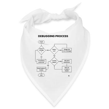 Debugging-Prozess – Gift vor den Pausen versenden - Bandana - Weiß - Vorne