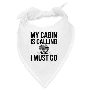 Meine Hütte ruft und ich muss gehen - Bandana - Weiß - Vorne
