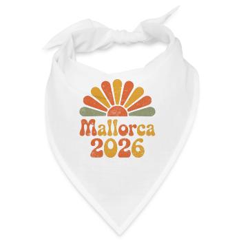 Mallorca Sonnenaufgang 2026 - Bandana - Weiß - Vorne