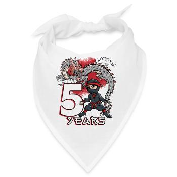 5 Jahre Drachen Ninja Jubiläum - Bandana - Weiß - Vorne