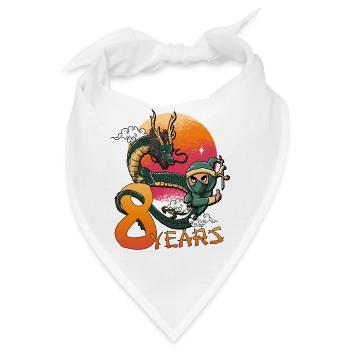 Drachen-Ninja Jubiläum 8 Jahre - Bandana - Weiß - Vorne