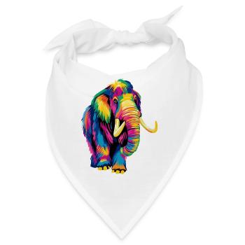Mammut Wollhaarmammut Eiszeit Mammuts Süßes Mammut - Bandana - Weiß - Vorne