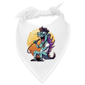 Sonnen-Stage-Drachen mit Mikro - Bandana - Weiß - Vorne