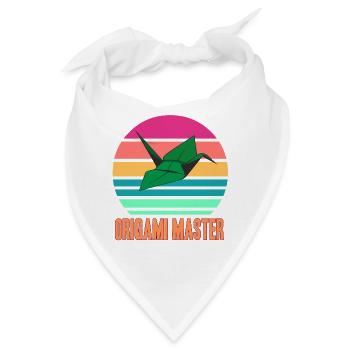 Origami Meister - für Fans vom Falten - Bandana - Weiß - Vorne
