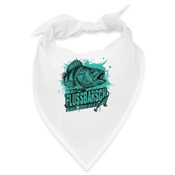 Flussbarsch – Der Stachelritter - Bandana - Weiß - Vorne