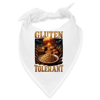 Gluten Glutenunverträglichkeit Witz Geschenk - Bandana - Weiß - Vorne