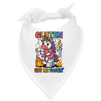 Gluten Glutenunverträglichkeit Witz Geschenk - Bandana - Weiß - Vorne