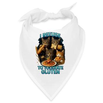 Gluten Glutenunverträglichkeit Geschenk - Bandana - Weiß - Vorne