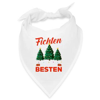Weihnachtsmann Fichten Weihnachtsbaum Weihnachten - Bandana - Weiß - Vorne