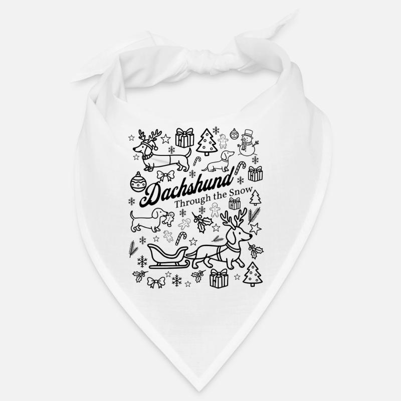 Conception de la neige teckel - Bandana - blanc