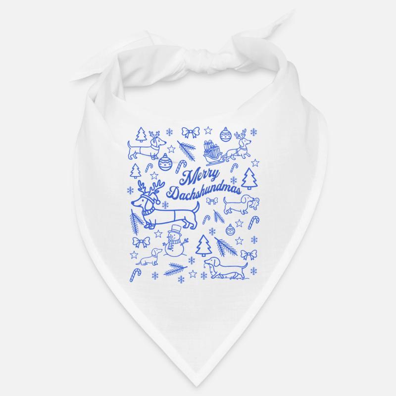 Dachshund Christmas Fun Pattern Bandana