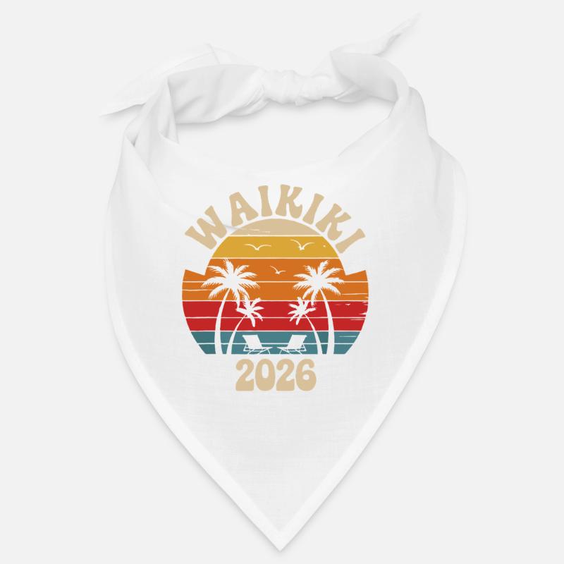Retro Sunset Palm Trees 2026 Bandana