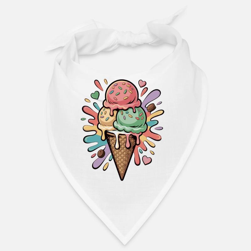 Explosion de glaces colorées Bandana