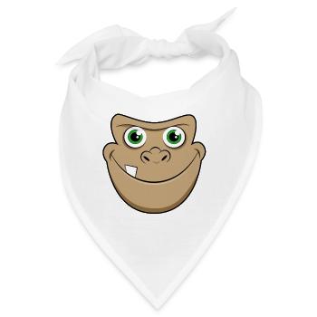 Süßes Cartoon-Bigfoot-Gesicht Lustiges Sasquatch-Geschenk - Bandana - Weiß - Vorne