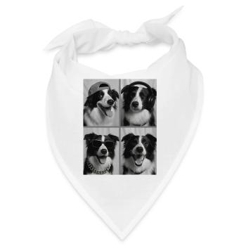 Border Collie - Bandana - Weiß - Vorne