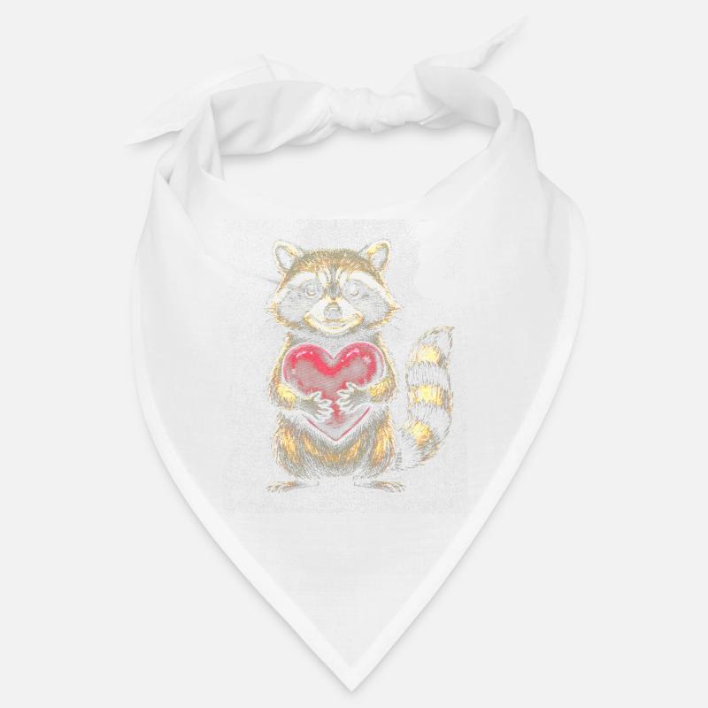 Waschbär Herzumarmung Bandana