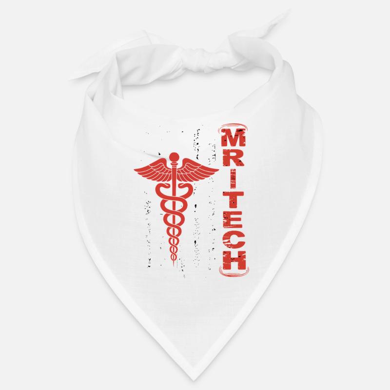 Rote MedTech Caduceus Flagge Bandana