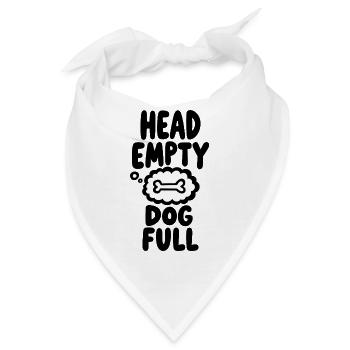 Head Empty Dog Full Hundeliebe - Bandana - Weiß - Vorne