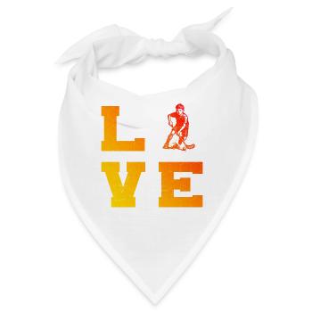 Klassisches Floorball Motiv - Bandana - Weiß - Vorne
